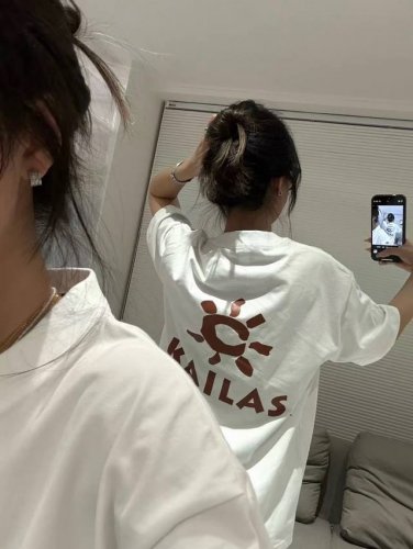 高品质，雪梨纸精包装 Kailas 凯乐石 25年舒适棉新款印花后背大Logo宽松男女同款圆领纯棉短袖T恤 宽松版，280G全棉精梳棉，品质超赞 纯棉T恤短袖上