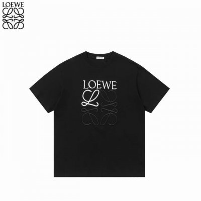 罗意威 LOEWE 25SS 经典logo绣花短袖T恤 - 采用240克双股双纱百分百棉手感舒适柔软 领口螺纹定染加厚 久穿不变形 三标齐全 专业大厂出品 做工