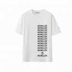 上新款号：M1054 2025早春Moncler 蒙口 官网同款印花图案 双纱纯棉短袖 - 260G双纱纯棉顶级面料 手感柔软 百分百纯棉独家出货 定染硫化黑无