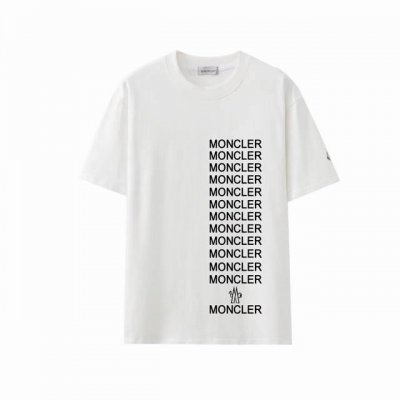 上新款号：M1054 2025早春Moncler 蒙口 官网同款印花图案 双纱纯棉短袖 - 260G双纱纯棉顶级面料 手感柔软 百分百纯棉独家出货 定染硫化黑无