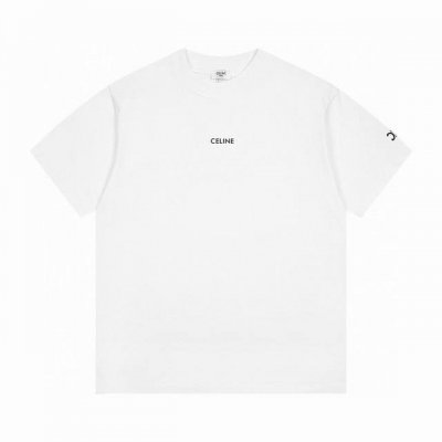 celine 赛琳字母Logo印花情侣款短袖T恤 采用高成本280克双股双纱纯棉面料 厚实挺阔 立体Os剪裁版型 时尚百搭 网红同款 匠心款 简约中透漏着时尚的