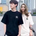 新款上新 p90 mlb后背大Logo印花男女宽松冰爽丝光棉圆领短袖 印花，三标一致双纱爽滑棉 精梳面料 亲肤舒适 采用进口数码机器立体胶印 不开裂不脱胶 刺绣