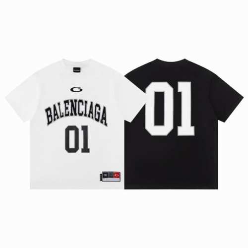 款F05 巴黎 Balenciaga 巴黎世家25Ss 01号球衣短袖T恤 Balenc*Aga 2025 Ss 春夏新款 重工针织圆领短袖 定制高品质洗水针织