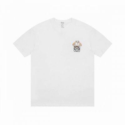 顶级代工品质 loewe 罗意威25 Ss 茵茵狗刺绣短袖T恤 - 面料经过2次高温缩水固色 不变形不缩水不起球 -正确Os版型 不省面料 只做穿上有效果的高质