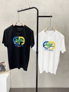 P170。Armani阿玛尼独家专供新款原单男士休闲短袖 高端定制 高版本 时尚百搭爆款进口面料 手感超柔软细腻 穿着亲肤舒适 高端精品 代工厂P精细做工 上身