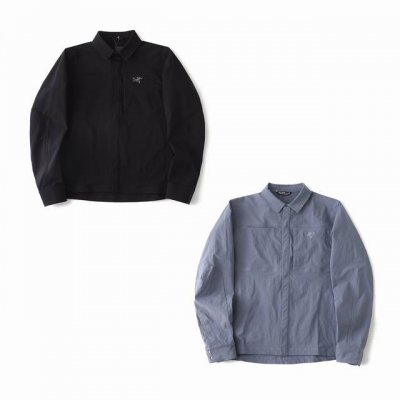 供 顶级版本 官网同步Arcteryx始祖鸟 Cronin Cotton Overshirt 弹力防风防雨纯色小Logo翻领衬衫夹克外套 → 雨季通勤：塞进公文