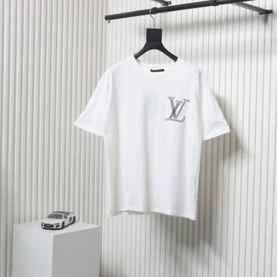 Louis Vuitton 路易威登 25Ss 线条Logo发泡印花短袖超级重工绒面发泡工艺 非普通印花 高级感满满 采用280G纯棉双纱紧密面料 贯穿前后幅的