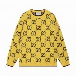 gucci古驰满身双G字母提花圆领毛衣 颜色 黄色 码数 S M L Xl Xxl