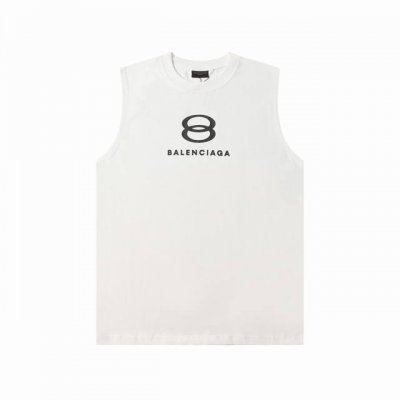 336款 新款 balenciga 巴黎世家 前后Logo字母印花背心 标准全身印花技术 纯棉柔软面料 对色定染面料 超精细平网印花工艺 潮流感十足 定染纯棉面
