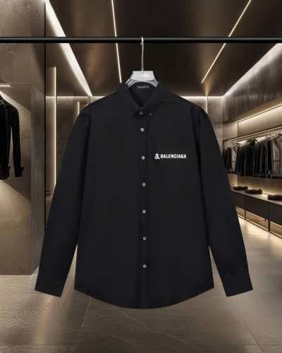 Balenciaga 巴黎 爆款来袭 走秀款支付宝联名限定Logo印花 效果紫外线吸收可夜光荧光~ 2025Ss官网新款长袖 衬衫 衬衣，精美Logo印花 高端