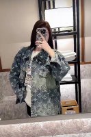 210【高定版】 lv 路易威登水洗磨破老花牛仔外套 驴再出爆款 经典老花妥妥拿捏早秋出门穿搭！！ 走出门都是会被问的外套 上身质感Iue了 牛仔面料可直接机洗