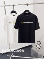 款F53 巴黎 balenciaga新款巴黎世家新款短袖刺绣对色对版 25Ss早春款 280克纯棉双纱面料 Zp面料也才200克而已 全部买Zp开发 颜色对得上