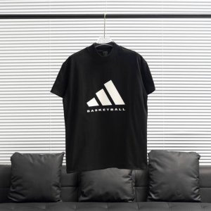 工厂p直供 Adidas丨阿迪达斯Basketball篮球运动短袖T恤 配色：黑色收口领 尺码：Xs-Xl