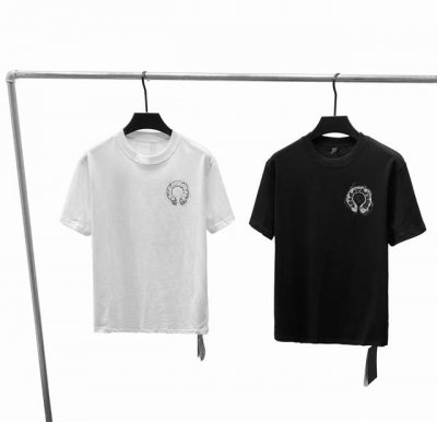 款F81 克罗心 高品质 Chrome Hearts 克罗心 2025春夏最新基础短袖T恤 重工刺绣 潮流感十足定染纯棉面料280克 Os版型 颜色:黑 白 码