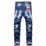 款号N411 顶级复刻版 Dsq2 & Dsquared2 二次方 24Ss 新款男士破洞潮牌牛仔裤弹力个性补丁修身小脚乞丐裤子顶级用料超柔高棉水洗牛仔面料每一