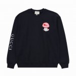 Gucci 古驰 蛇年限定款趣味卡通蛇仔印花蓝卫衣 码数：S-L