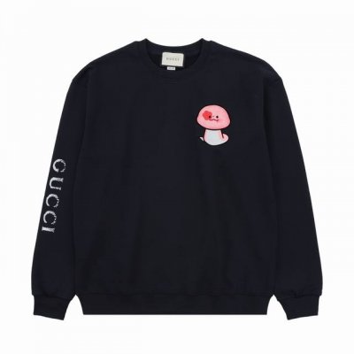 Gucci 古驰 蛇年限定款趣味卡通蛇仔印花蓝卫衣 码数：S-L