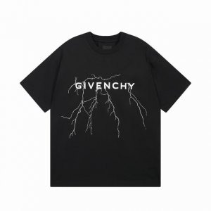 细节图 顶级版本 #Givenchy#纪梵希.25Ss反光闪电印花短袖T恤 面料采用定制Giv全棉双纱面料 克重260G 手感松软细腻扎实 舒适透气不易变形 螺