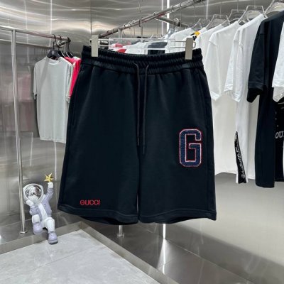 Gucc 夏季新款短裤 字母刺绣 毛巾绣 男女同款 M L Xl Xxl Xxxl五个码 黑色