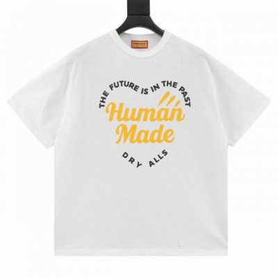 Human Made 爱心字母印花短袖T恤 按照原版定制16X21支230G双纱竹节棉、水洗+硅油处理，面料柔软亲肤。 黑色印花采用进口胶浆印花，黑色因面料特殊