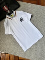 古‘’25Ss新款春夏短袖翻领T恤polo，最高版本客供定制高端朱地面料简单时尚款，拼色螺纹超级好看！经典Logo简单大方的款式！满满的高级感，四季可穿。简欧风