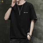 上新 跑量款 champion 冠军 情侣款 专柜同步精梳棉纯棉刺绣情侣短袖T恤 采用210克定制精梳纯棉 领口定制螺纹不变形 三针五线做工 领口包包边条 肩膀