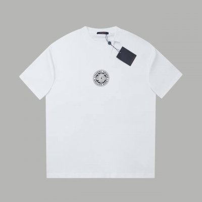 LV 25Ss早春新款 立体硅胶Lv字母短袖 轻奢主义 男女日常通勤穿搭必备单品 正确版本 欢迎对比 详细特征 320克 % 纯棉双纱汗布面料 同缸定染特种加粗