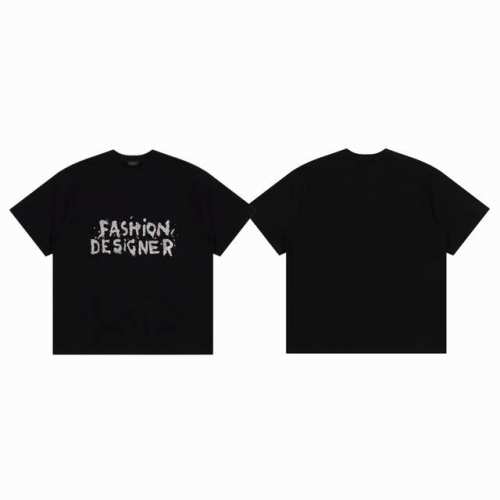 Balenciaga 巴黎世家25Ss 专柜同步结晶金沙 Logo 印花情侣圆领短袖T恤-顶级版本 Color：黑色 Size：S M L Number：240