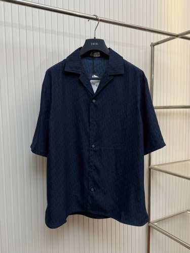 dio 迪奥桑蚕丝棉质混纺满印提花套装短袖衬衫 Size：S M L Xl