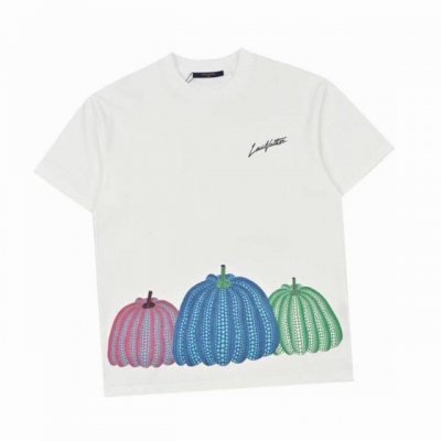 路易威登 Louis Vuitton 夏季新款 南瓜图案印花圆领短袖T恤 高端品质独家定制 采用280克定织定染高克重纯棉面料 宽松Oversize版型 上身舒