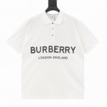 Burberry 巴宝莉 胸前双排字母短袖polo衫 衣领为双系统提花定织扁机制成，有弹性，不变形，衣服全部原生布捆边，前胸双层面筒，无明线，无散口，袖口，前胸