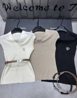 新品上线 款号:28899# #Cd胸针背心配腰带实拍图