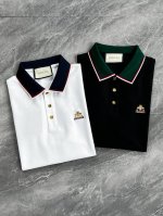P260 新品 香港洋行渠道货，经典明星级单品，2025春夏新品，明星级的一款单品！Gu*Ci 男士时装款商务休闲珠地棉短袖Polo衫！极具奢华设计的一枚白金级