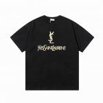 110【隔天到】 ysl 圣罗兰 烫金大字母～标识印花 logo经典精致升级 原版面料 官方同款 短袖T恤 定制260克同缸染面料 手感非常舒服 春夏最新版本