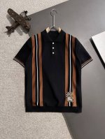 隔天出货 高品质 巴宝莉 2025春夏新款男款翻领短袖T恤 精梳棉质纱线针织纺棉布面料制作 纯棉的高克重特殊纱 掂起来手感份量十足 上身也比普通T更加有质感 这