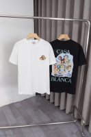 x039 Casablanca 卡萨布兰卡25Ss新款T恤，前后幅彩色图案+Logo印花工艺，品牌Logo经典设计 高度定制260克双纱纯棉面料，面料柔软 时尚