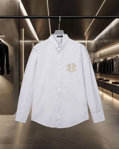 Balenciaga 巴黎 爆款来袭 超强工艺 经典立体胶带烫压印Logo长袖宽松版型衬衫 2025Ss官网新款长袖 衬衫 衬衣，精美立体Logo 高端版本，专