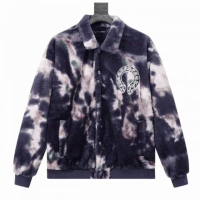 款号Y616 Chromehearts 克罗心 刺绣字母兔貂拼接棒球服外套 渠道精品 潮男潮女Zui爱的棒球服夹克，市场各级版本都有 细节你们一定要对比 ，最牛
