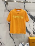 Off-White 260克圆领短袖T恤 大箭头字母机车骑手人像Logo印花 官方同步 高版本 高品质 时尚个性 百搭潮流 纯原品质 原版面料 吊牌 领标 水洗