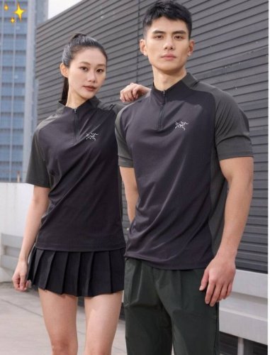 Arc'teryx 始祖鸟 鸟家同款户外半高领T恤夏季男士速干休闲T恤.，采用速干面料，轻柔，软弹，速干，透气，防臭等功能多样， 都市机能系列 冰感 压胶包边款