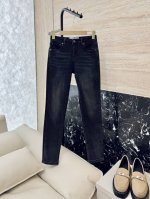 cx032#新款牛仔裤 Loewe 字母绣花 弹力牛仔棉显瘦牛仔裤 两色 26-30码