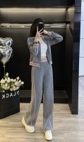春秋款外套长裤套装 银丝绒 棉 聚酯纤维 氨纶 96.53.60.100 小码数据，依次是胸围，衣长，腰围，裤长 1485212 码数：S~Xxl 每大一个码数