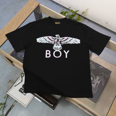 上新 款号：Ay709 高版本 2025新款Boy后背彩金老鹰天使翅膀图案字母Logo印花休闲情侣短袖T恤，采用280克重的纯棉双纱面料，我们只做精品面料、做工