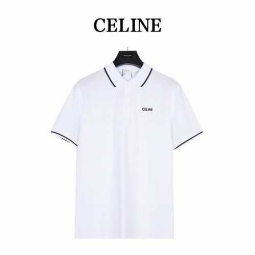 celine 赛琳 胸口Logo刺绣短袖Polo衫 前幅绣花图案，进口百灵达绣花机万针刺绣， 小字母绣花体现进口绣花机功底。还原原版品质。整体设计透露出低调奢华
