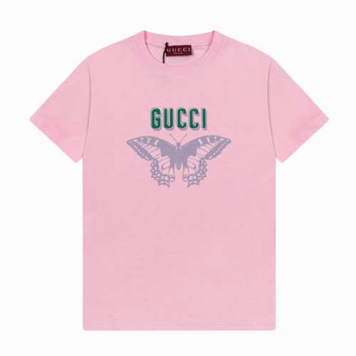 110 女款 隔天到 Gucci 古驰 2025新款 50支双冰爽棉170G面料 蝴蝶字母Logo印花标识 官方同步 高版本 时尚个性 百搭潮流 纯原品质 原版