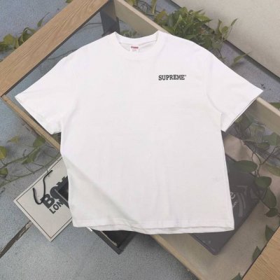 上新 款号：Bm2027 高版本 2025新款Supreme Weeki字母图案Logo印花休闲情侣宽松短袖T恤，经典永远不会过时、人手必备款，260G纯棉精梳