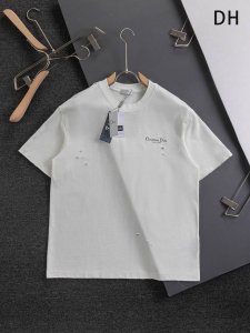 Christian Dior Dior 迪奥 Cd 微宽版版型 S-Xl cd 25Ss 新品专柜热卖款 胸口简约字母印花 后幅Cd迪奥铃兰破洞短袖T恤 印花L