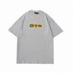 drew 字母短袖T #802 定织定染32支230克双纱棉面料 进口胶浆印花，领口纯棉螺纹定制，不易变形，可区别市场版本，开模新款吊牌 水洗标 原包装袋 码数