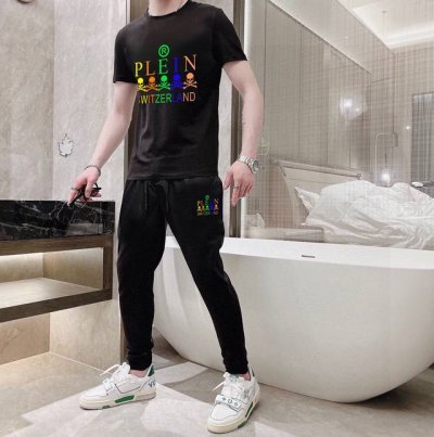 直 pp 菲利普 胖子福音 2025官网同款.世界知名奢侈品牌.夏季男士 双丝光 高品质货套装 采用进口原单面料 当季时尚潮流款 百搭爆款 简洁大方 精密的车工