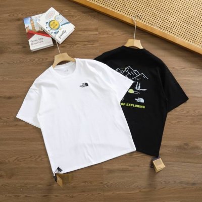 供 品牌：北面 The North Face 尺码：M-L-Xl-Xxl-Xxxl 颜色：白色-黑色 类型：男士运动速干T恤 材质：260克高克重运动户外科技棉
